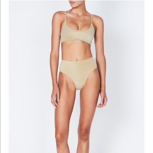 Triangl Kate Gold bikini set NWT